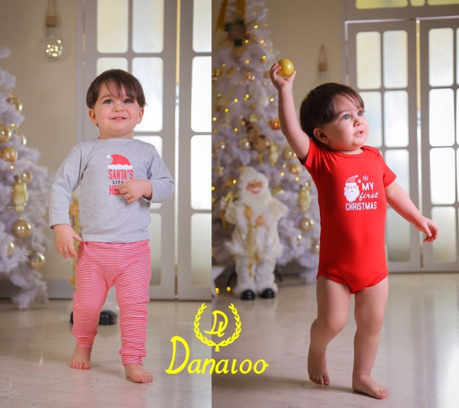لباس سه تیکه کودک مدل کریسمس دانالو طرح جدید 